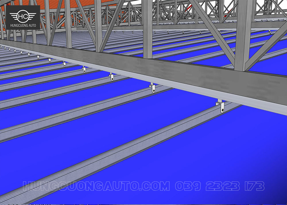 Mái xếp di động chữ A, vượt nhịp 23.5x26.3m Mái xếp di động chữ A, vượt nhịp 23.5x26.3m