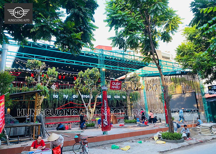 Thi công mái che xếp quán nhậu đẹp nhất Hà Nội Thi công mái che xếp quán nhậu đẹp nhất Hà Nội